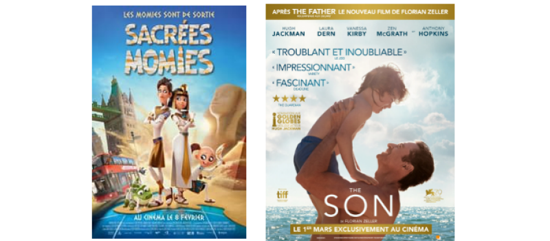 Animation et drame au cinéma mercredi