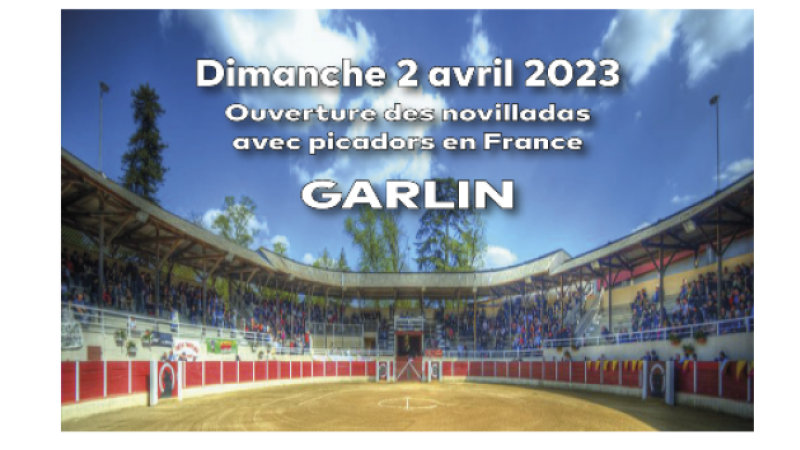 Coup d'envoi de la temporada des novilladas piquées en France à Garlin