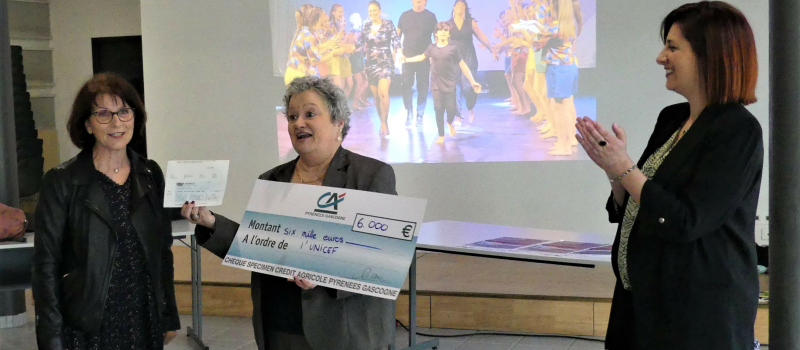 Un chèque de 6349 euros pour l'UNICEF