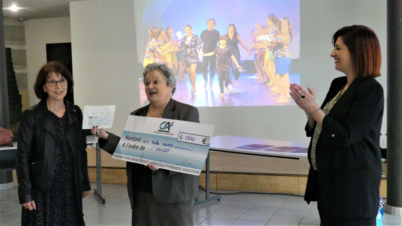 Un chèque de 6349 euros pour l'UNICEF