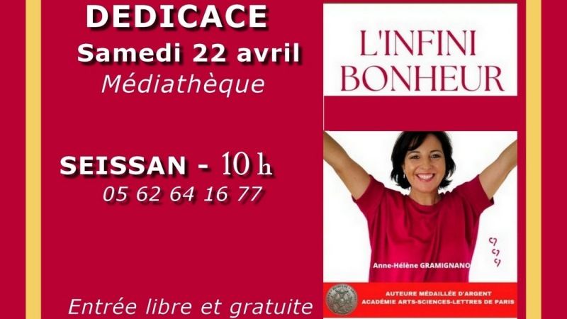 L'autrice Anne-Hélène Gramignano en dédicace à SEISSAN