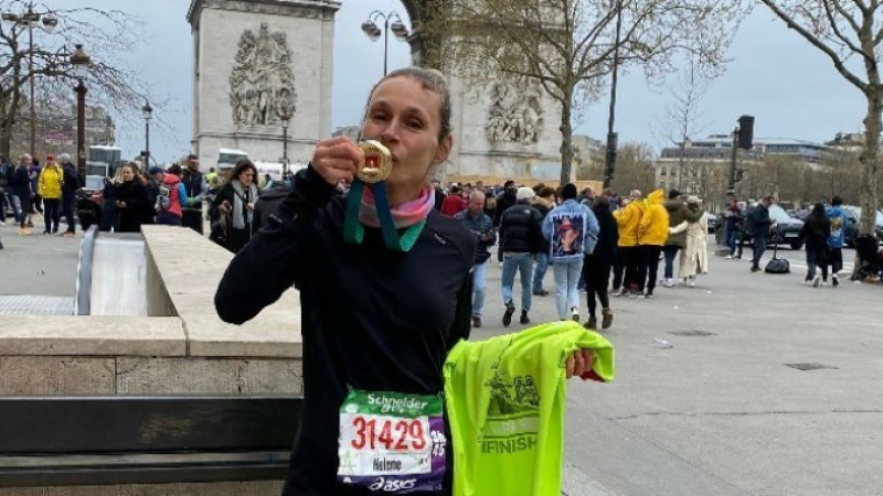 Hélène Scudellaro a couru le marathon de Paris