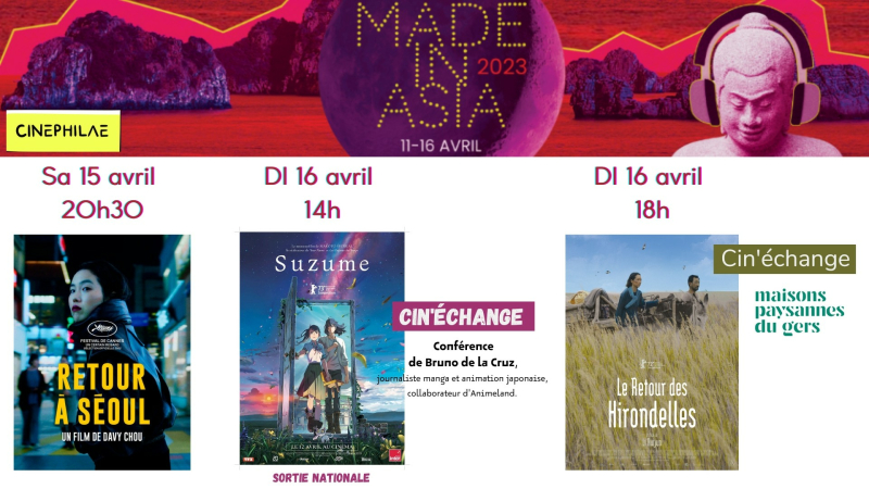 Durant ce prochain  weekend, trois films  sur le thème de l'Asie