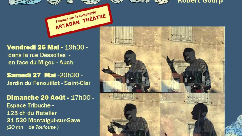 "Le Berceau" théâtre poétique joué par Robert Gourp au jardin du Fenouilla