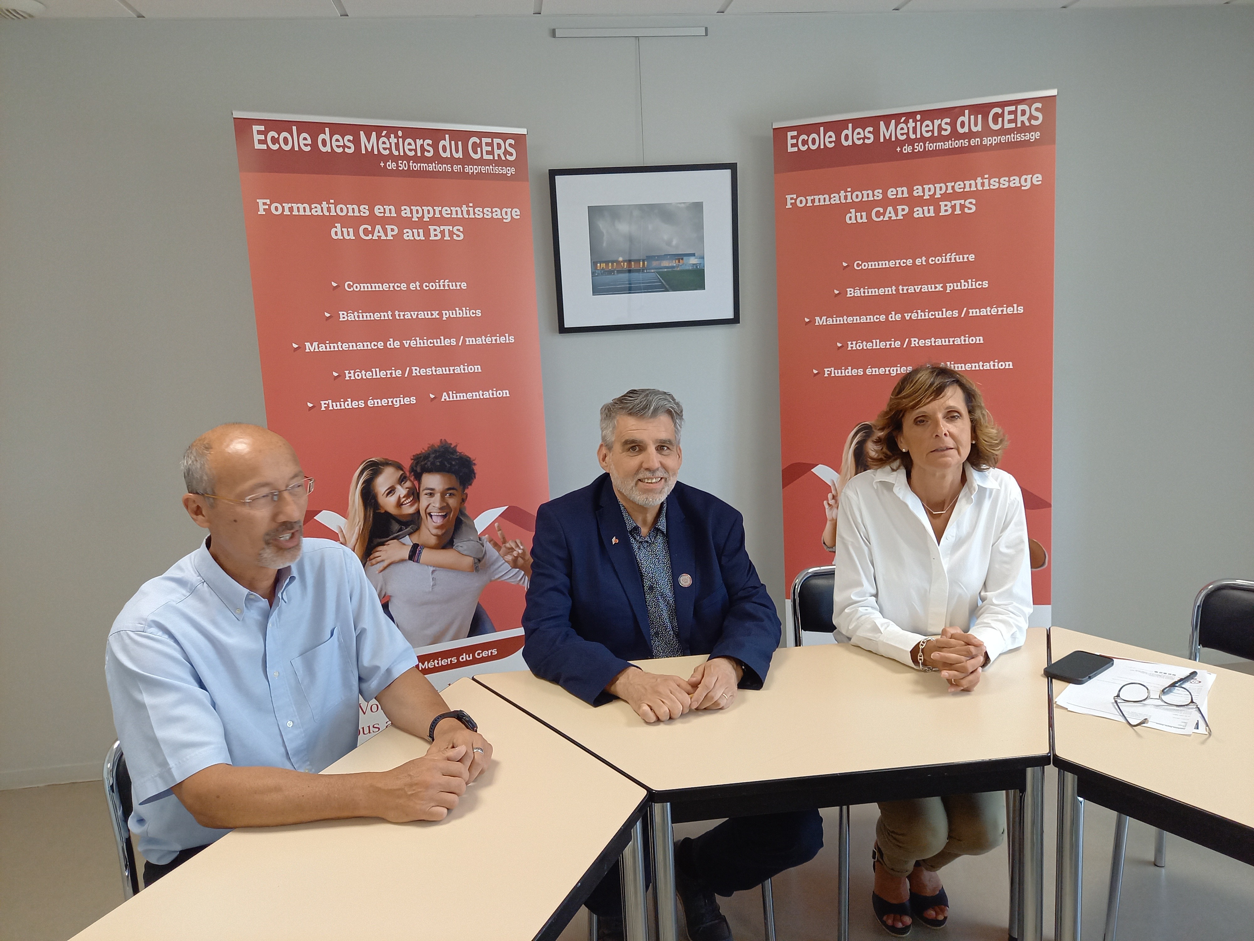 Alexis Pham, Philippe Archer et Sandrine Bayle-Gosse ont présenté " les portes ouvertes" de l'Ecole des métiers.
