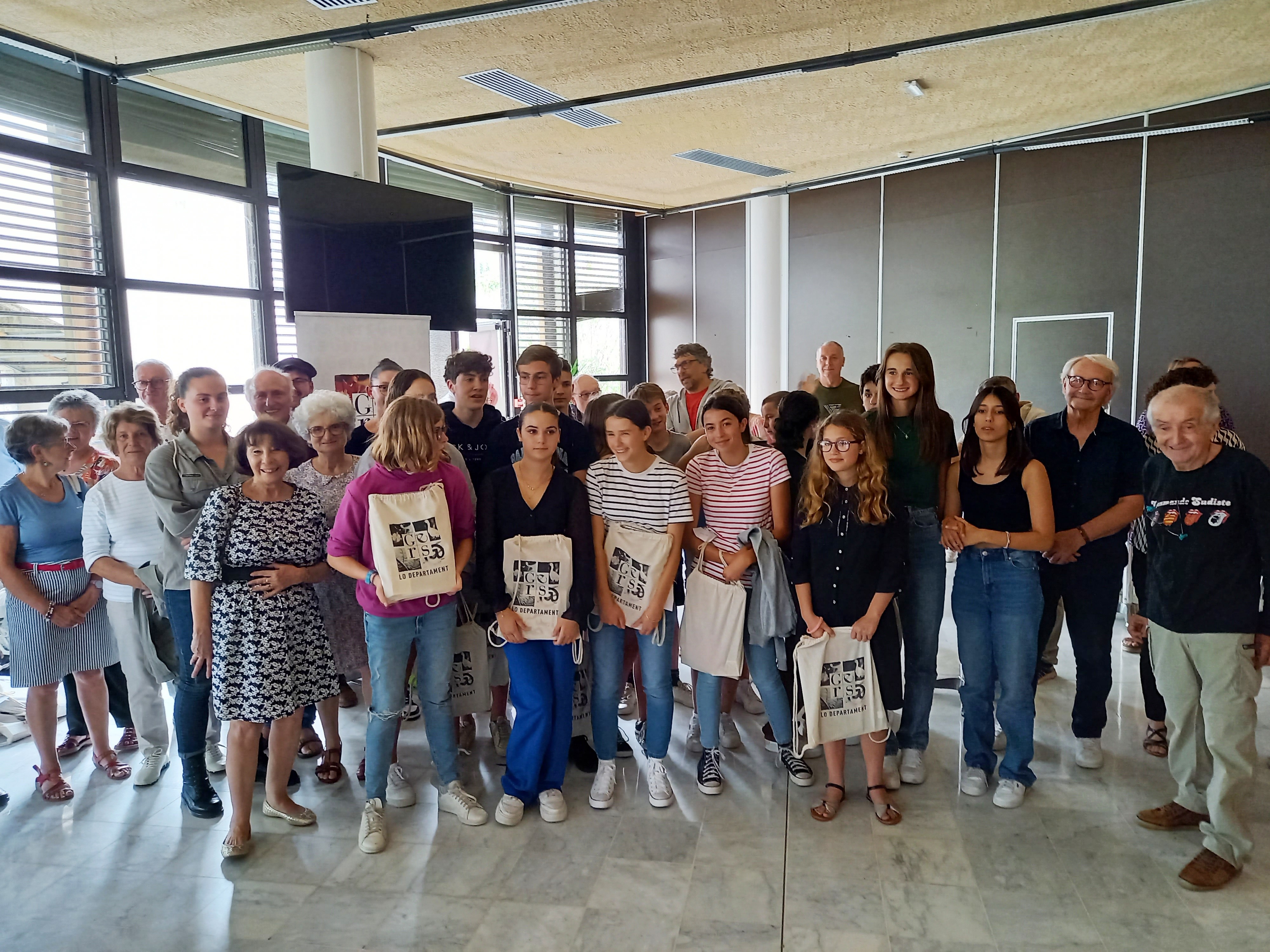 Les lauréats du concours d'expression occitane.