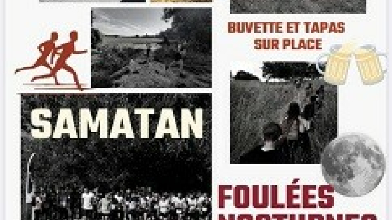 Les foulées nocturnes  pour l'ouverture de la fête locale de Samatan