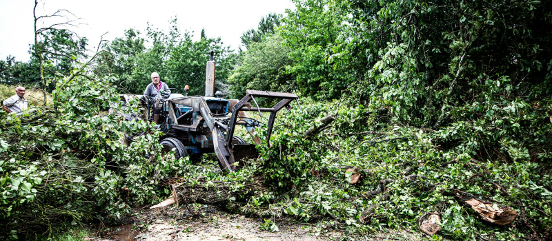 Dégâts de la tempête du 22 juin 2023 à Bouzon-Gellenave et Fustérouau