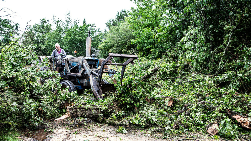 Dégâts de la tempête du 22 juin 2023 à Bouzon-Gellenave et Fustérouau