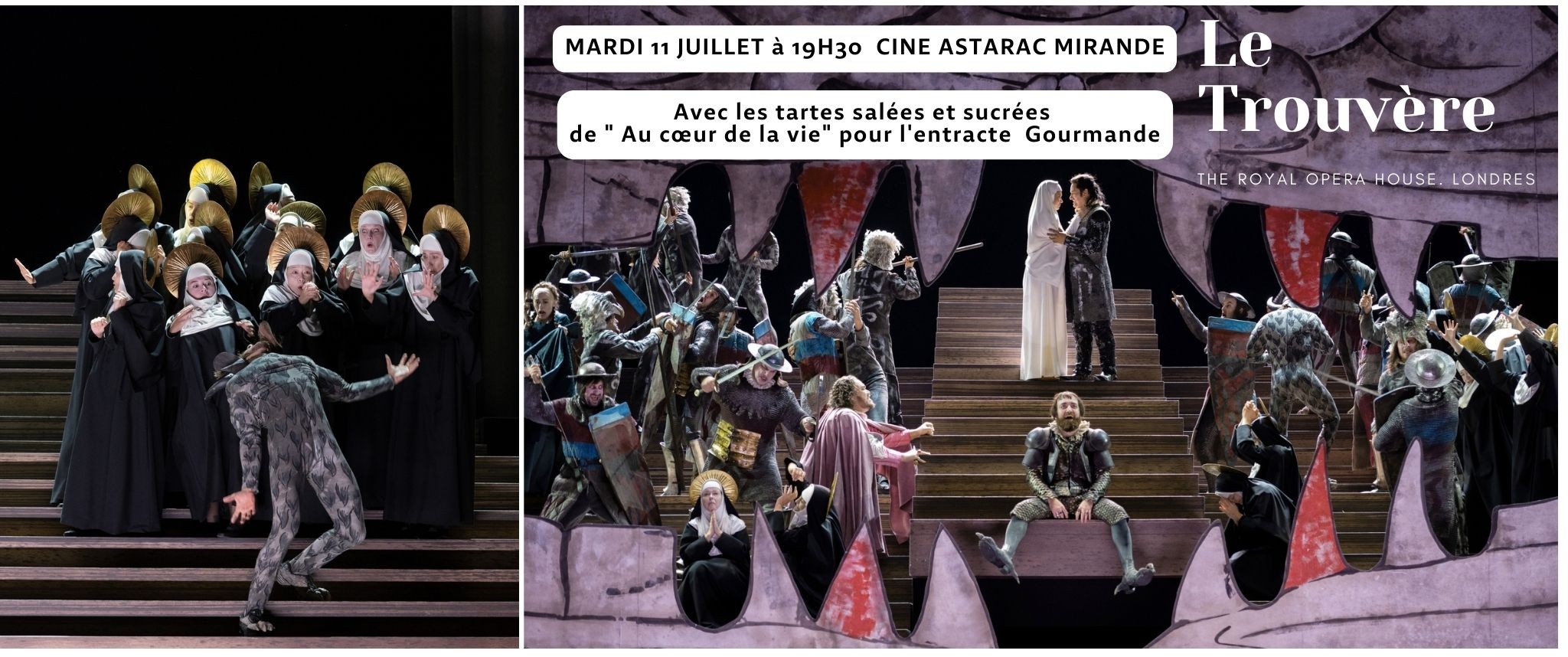 Soirée Ciné-Opéra à Mirande : Une expérience sensorielle entre musique et gourmandise avec Le Trouvère de Verdi