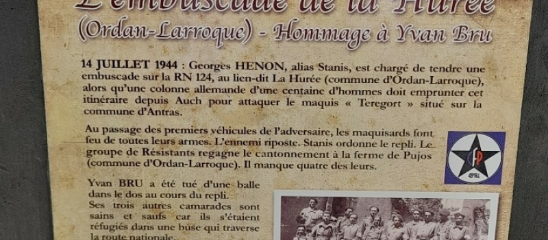 Vendredi 14 juillet 2023, cérémonie commémorant le sacrifice d' Yvan BRU