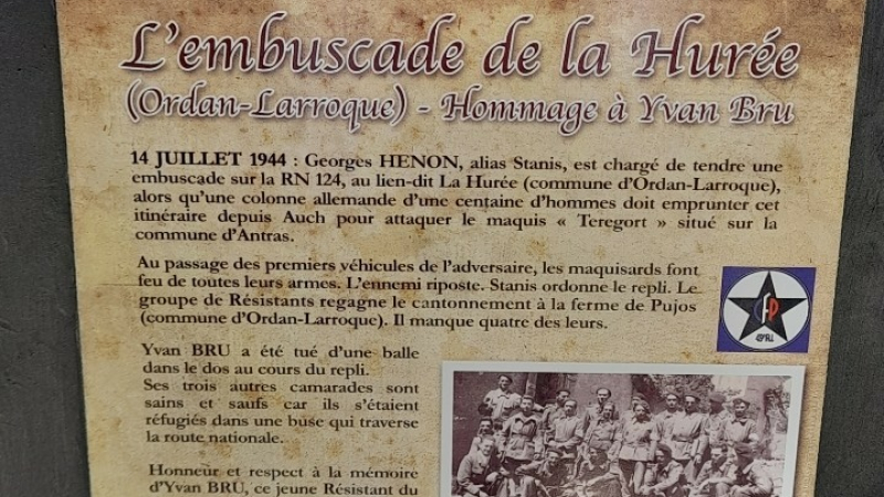 Vendredi 14 juillet 2023, cérémonie commémorant le sacrifice d' Yvan BRU