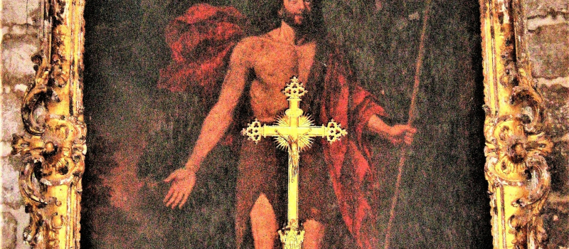 Un cadre du XVIII° siècle, en cours de restauration