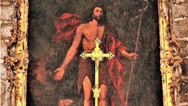 Un cadre du XVIII° siècle, en cours de restauration