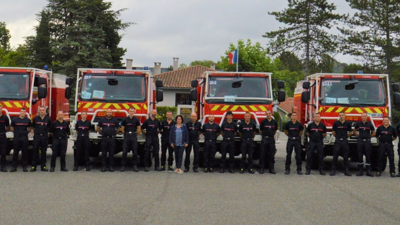 Les sapeurs-pompiers miélanais au feu