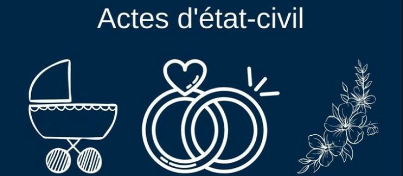 Etat civil de la semaine 34