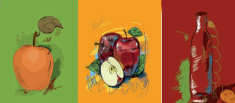 Des pommes, des poires et du jus ou du cidre