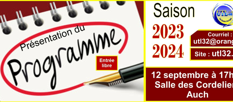 L'UTL 32 fait sa rentrée : présentation du programme de la saison 2023-2024