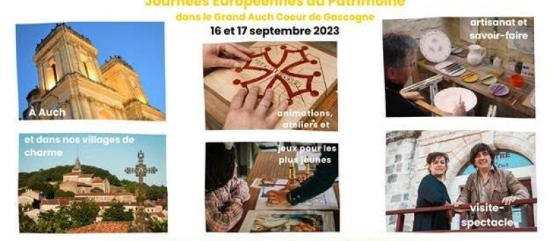 Journées Européennes  du Patrimoine dans le Grand Auch Coeur de Gascogne