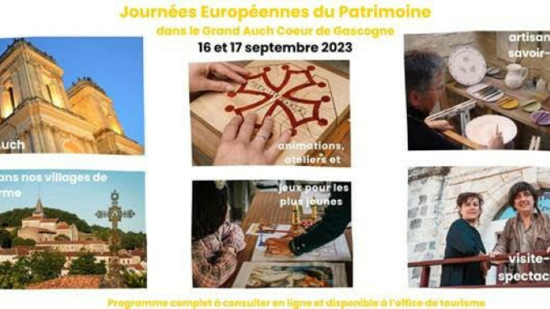 Journées Européennes  du Patrimoine dans le Grand Auch Coeur de Gascogne