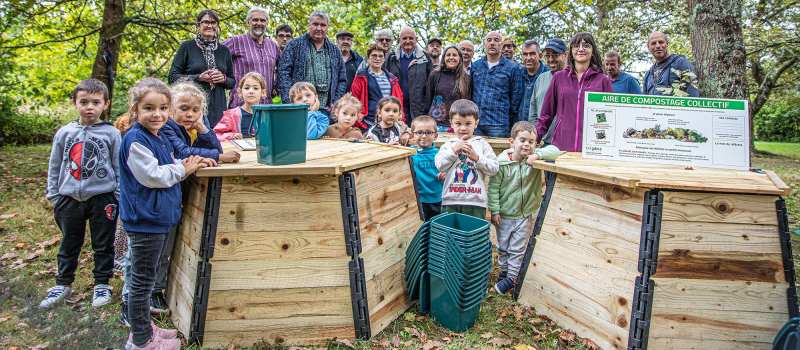 Le Sictom Ouest et l'Essor installent des composteurs à Monguilhem (mis à jour le 27.09.2023)