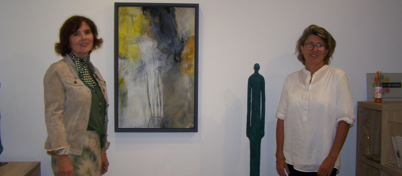 Vernissage à L'Arcade, un duo complémentaire, Orlane Girardeau "peintre" et Béatrice Fernando ( sculpteur )