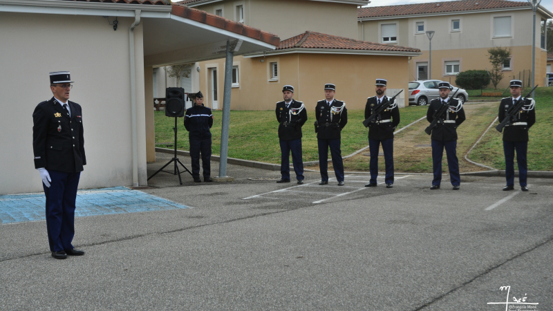 Le Major Christophe Peru prend le commandement de la communauté de brigades de Vic-Fezensac