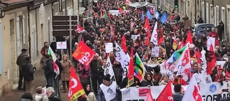 Manifestation pour une revalorisation des retraites et pensions