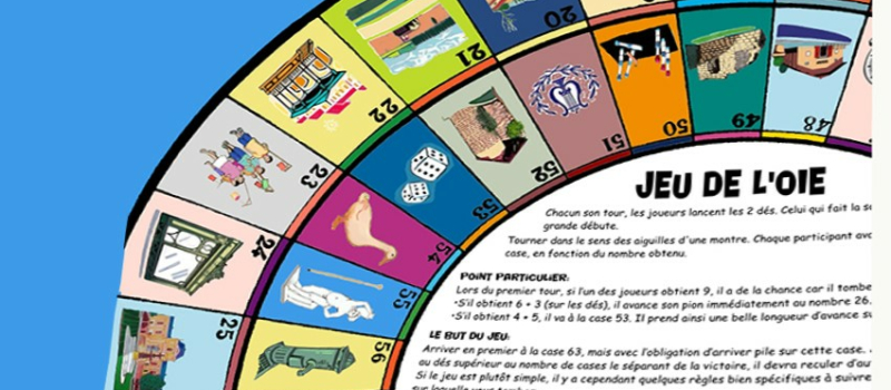 Le jeu de l'oie mirandais.