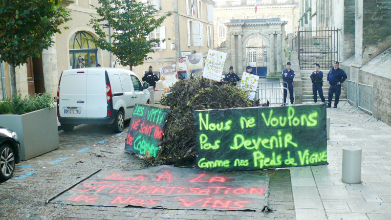Les viticulteurs gersois ont manifesté devant la préfecture