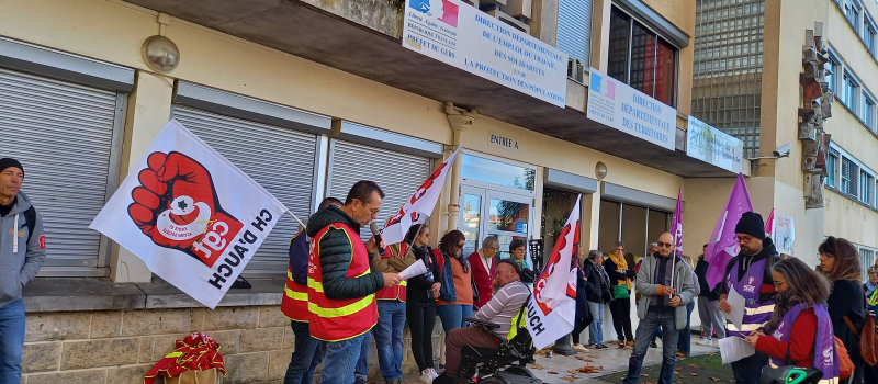 CGT et Sud ont manifesté contre la loi sur le financement de la Sécurité sociale