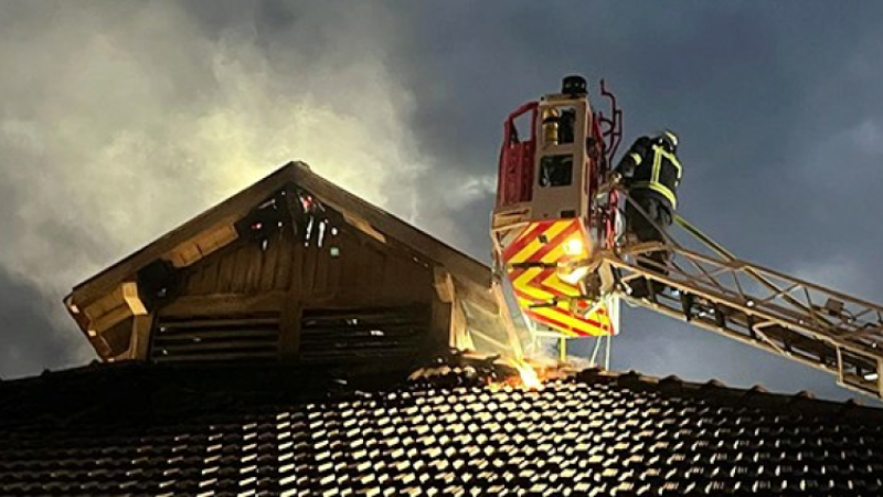 La salle des fêtes  détruite par un incendie