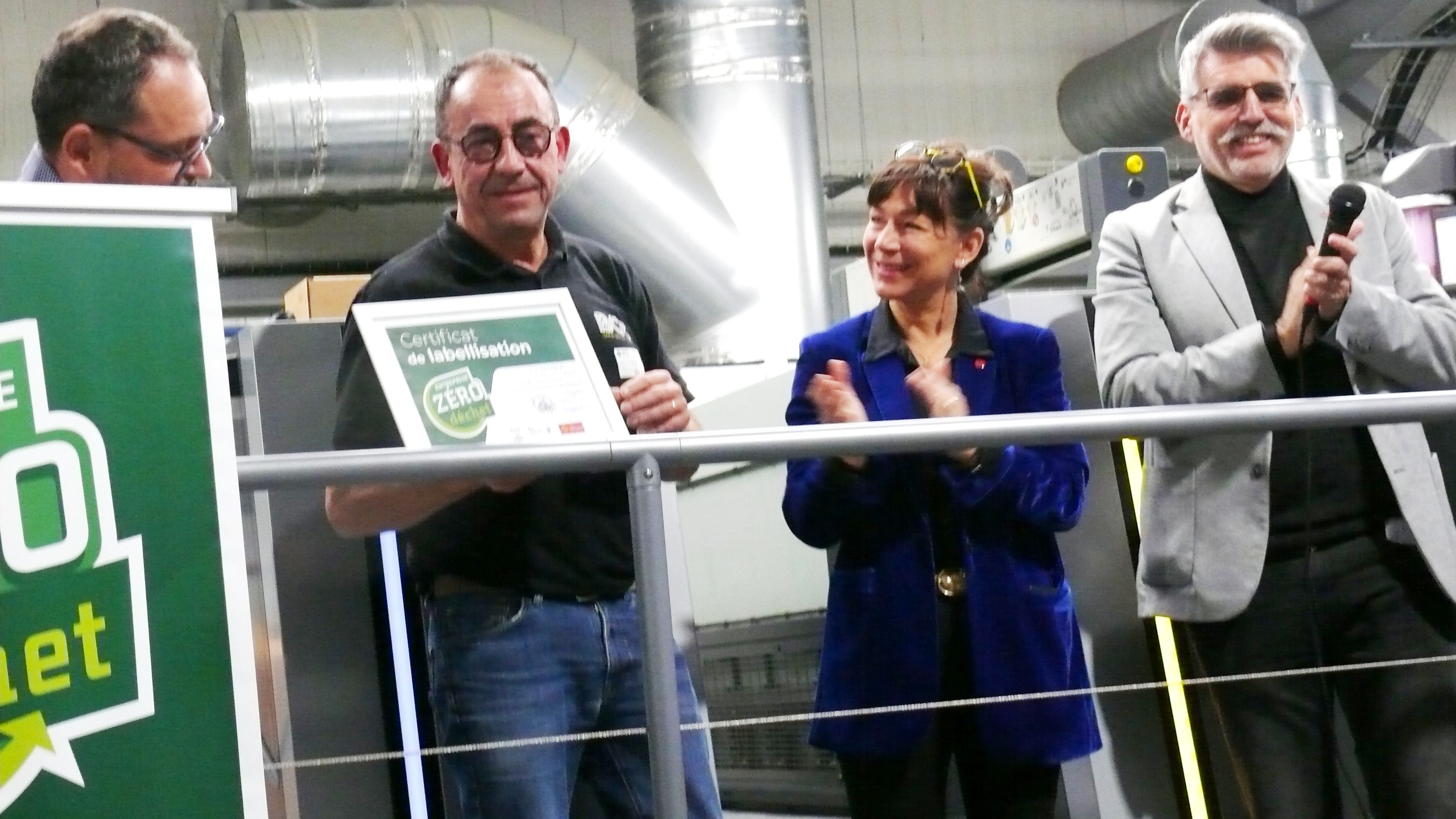 Remise du label "Zéro déchet".