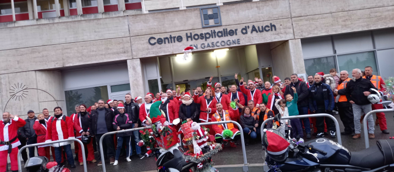 Les motards voltigeurs d'Occitanie ont porté des jouets aux enfants de Roquetaillade et de l'hôpital d'Auch