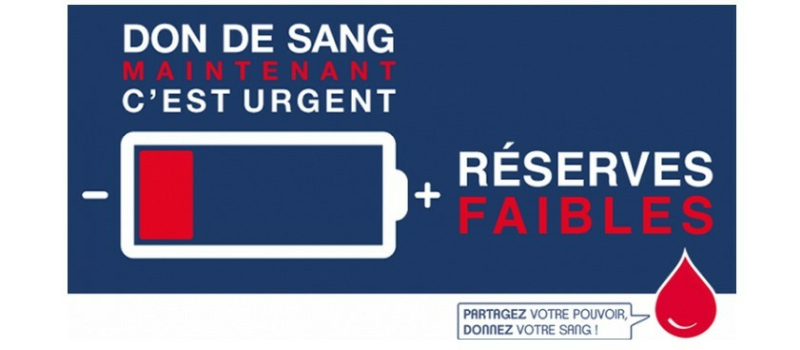 Réserves de sang insuffisantes : mobilisez-vous !