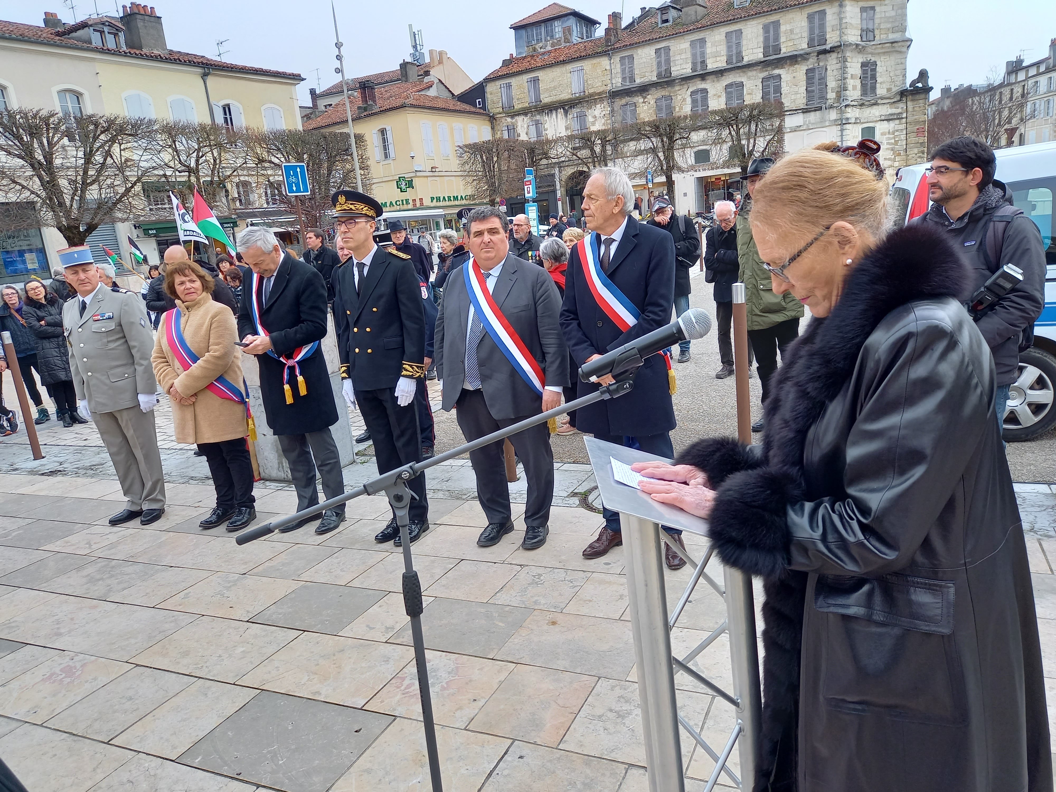 Claude Dilhat lors de son discours.