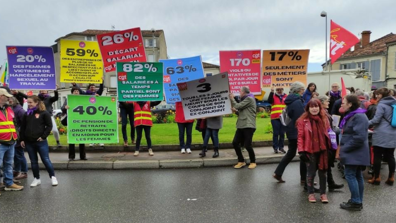 Manifestation pour la journée internationale des droits  et d'égalité de la femme