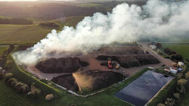 Incendie du site industriel de Castéron