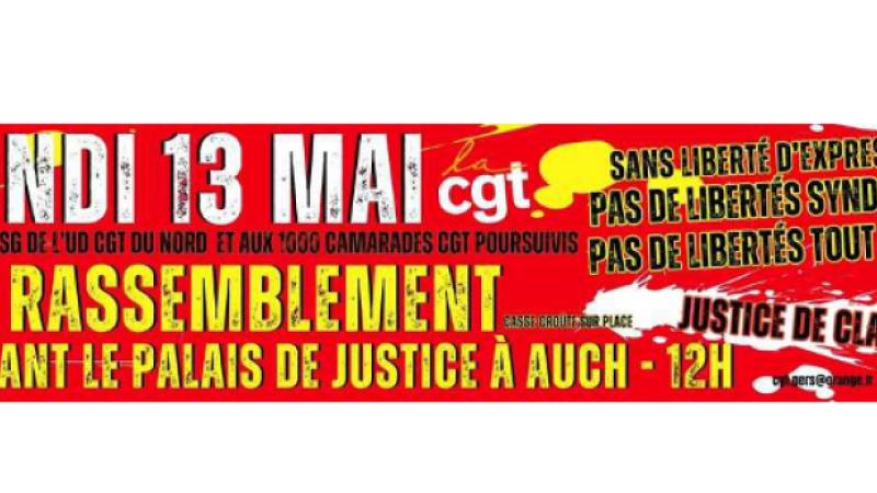 CGT Gers : rassemblement pour les libertés syndicales et la liberté d'expression