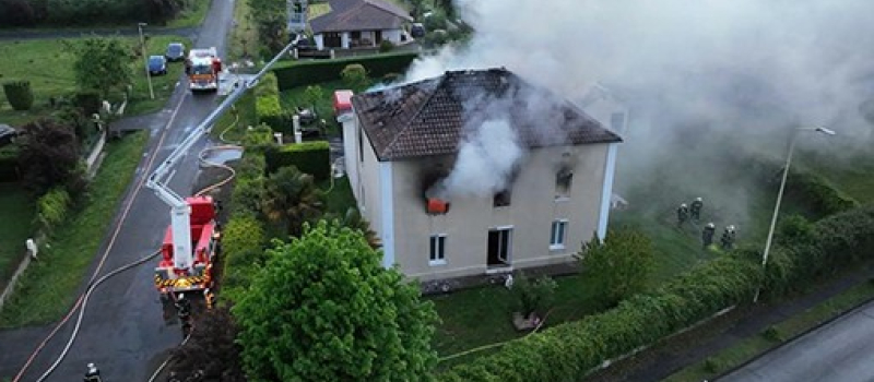 incendie d'une maison d'habitation