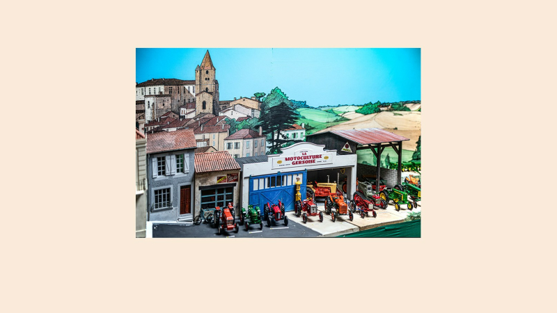 Nouvelle expo de maquettes d'engins agricoles anciens de Jean-Honoré Vercauteren à Toujouse