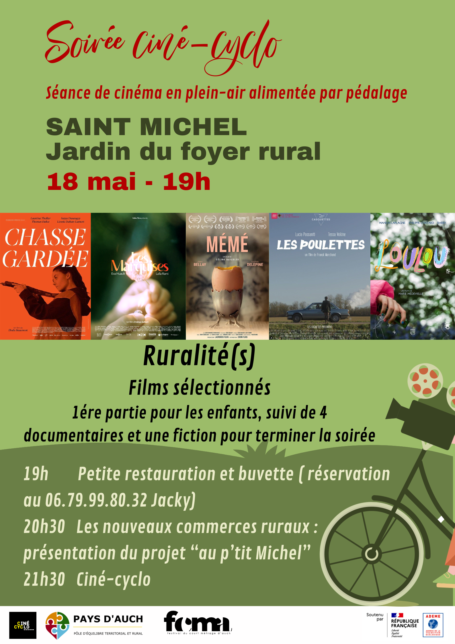 Un cinéma itinérant à vélo passe dans le Gers