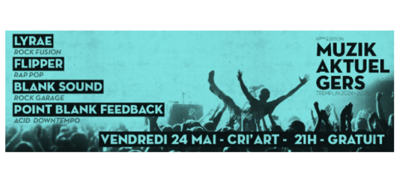 Tremplin Musikaktuel Gers : les sélectionnés en concert au Cri'Art vendredi !