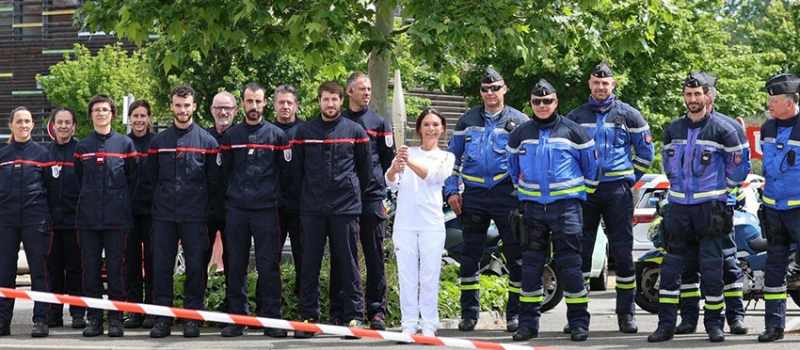 Cent pompiers gersois derrière la flamme olympique