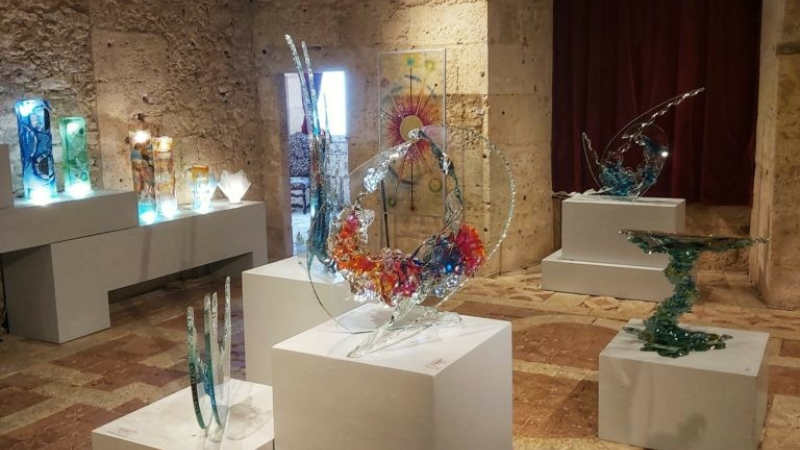 Démonstration de verre soufflé au château dimanche !