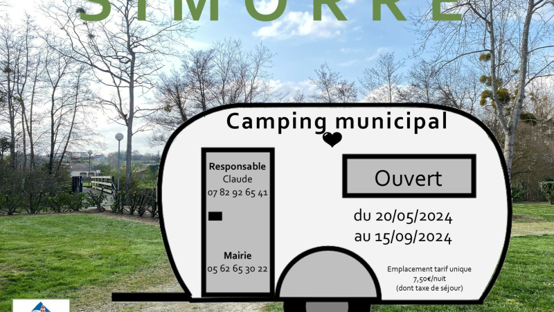 Le terrain de camping est ouvert !