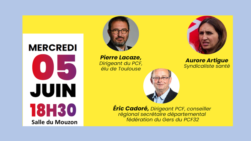 PCF du Gers propose une réunion publique sur le thème de l'Europe et le service public dans le Gers