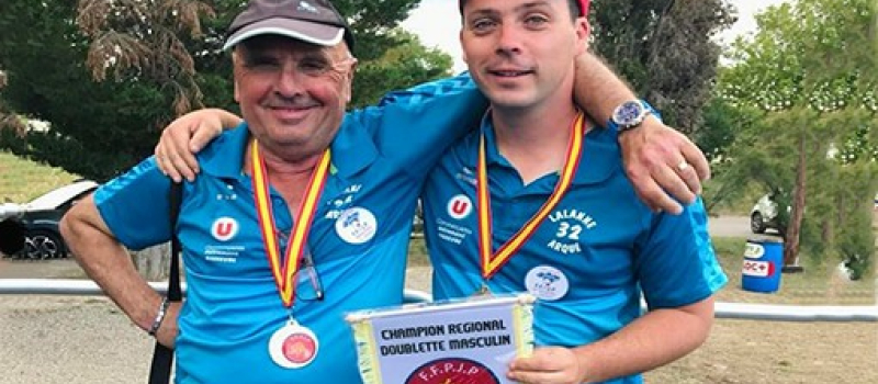 Gérard Delom, Frédéric Cazes, champions d'Occitanie en doublette senior masculin !