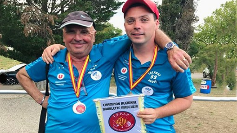 Gérard Delom, Frédéric Cazes, champions d'Occitanie en doublette senior masculin !
