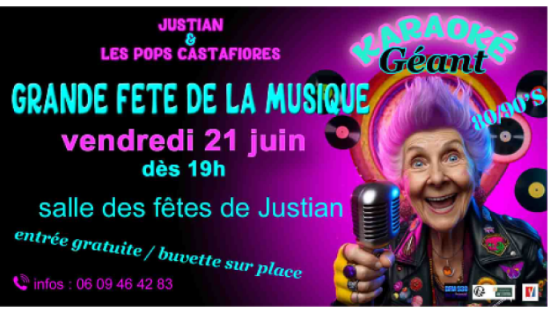 La fête de la musique à Justian avec les Pops Castafiores du Gers sur DFM 930 mercredi